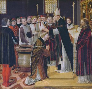 Szent Ágoston felszentelése (tempera a táblán)